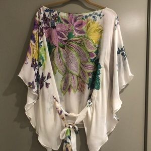Roberto Cavalli silk floral blouse, size 46, M/L